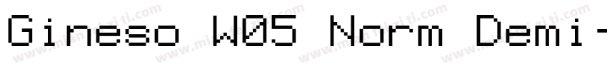 Gineso W05 Norm Demi字体转换